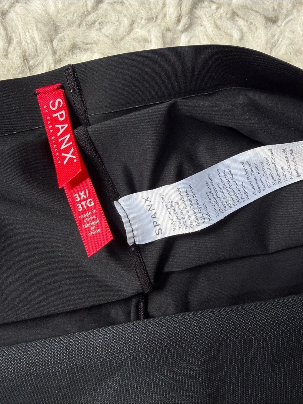 Spanx 10005P Thinstincts Mid Thigh Shaper Shorts Black plus size 3X